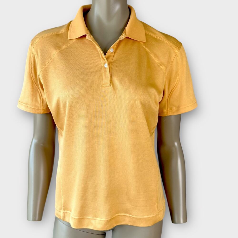 PING Collection Short Sleeve Performance Golf Polo Shirt Women Size M Orange